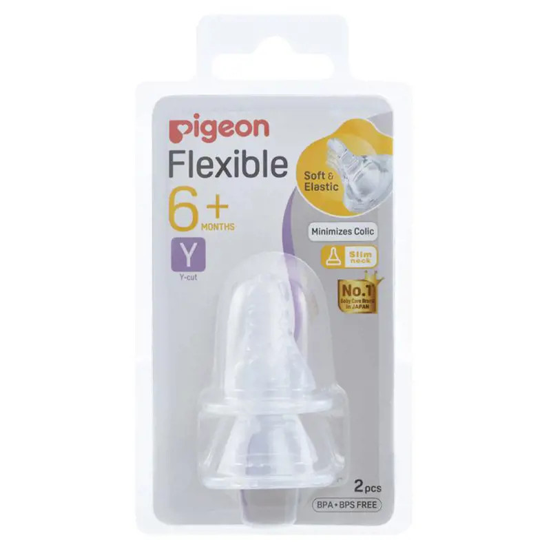 Pigeon SoftTouch Peristaltic Plus Teat Y 6months+ 2 Pack