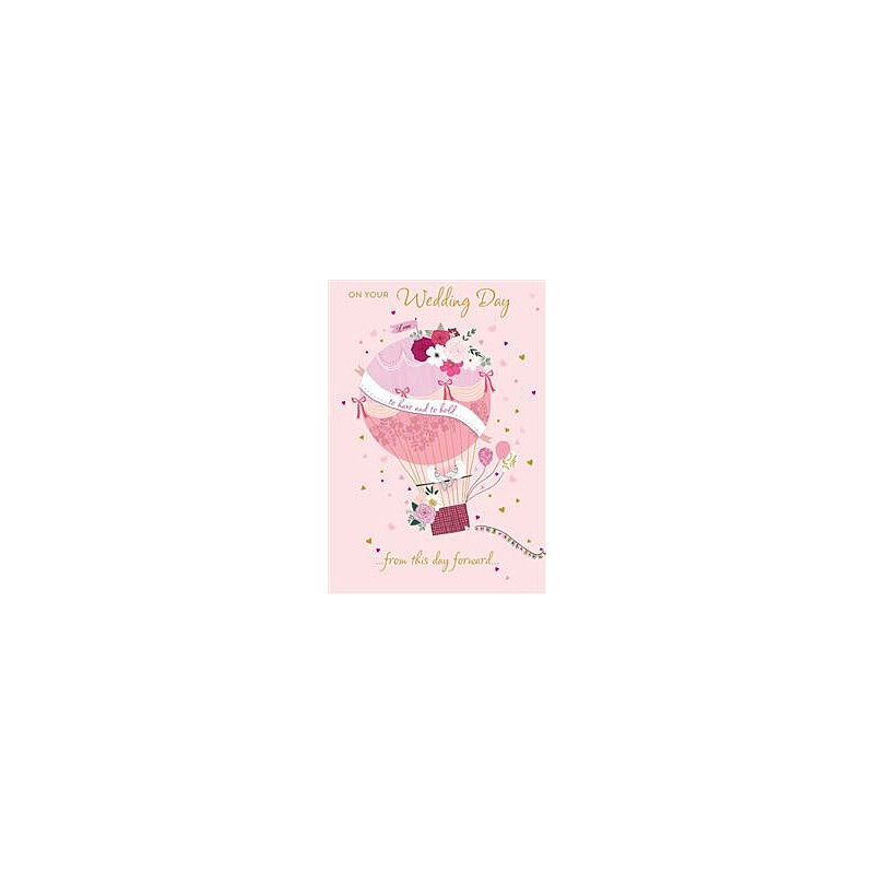 Pink Hot Air Balloon Greeting Card