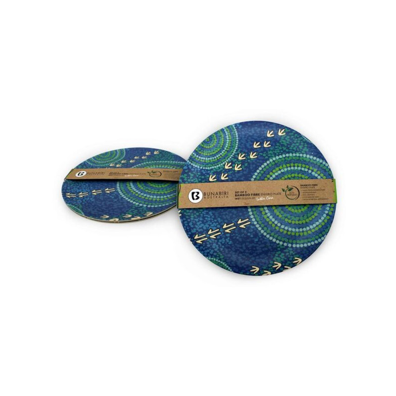 PLATE, BAMBOO ENVIROWARE SET OF 2 LUTHER CORA WET