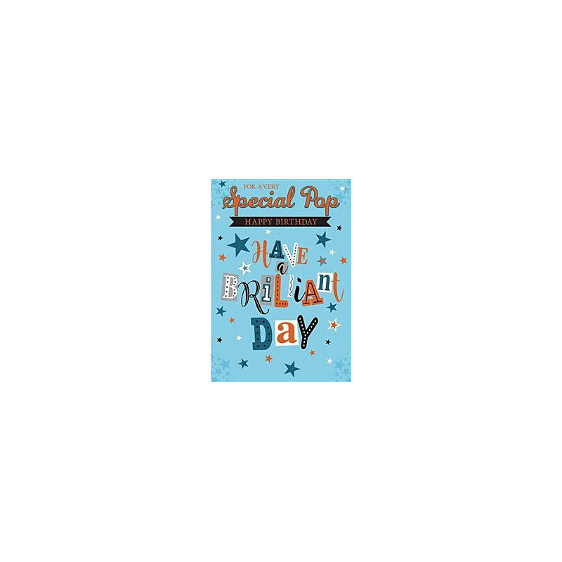 Pop Typographic Pop Greeting Card