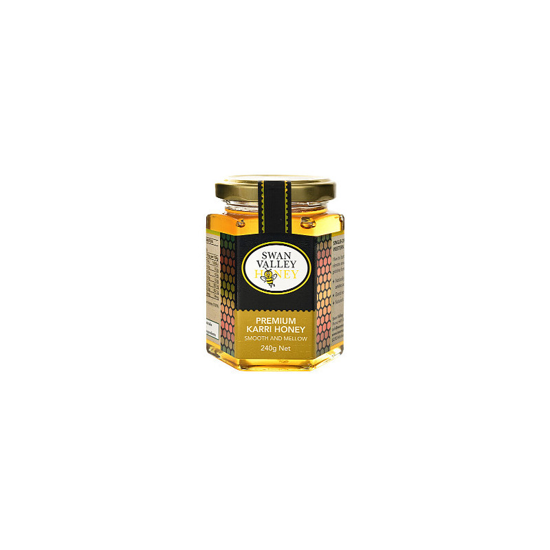 Premium Karri Honey 240g HEX Glass Jar