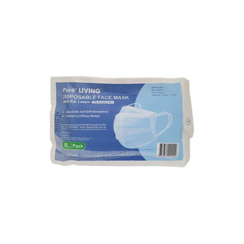 Pure Living Disposable Face Masks 10 Pack