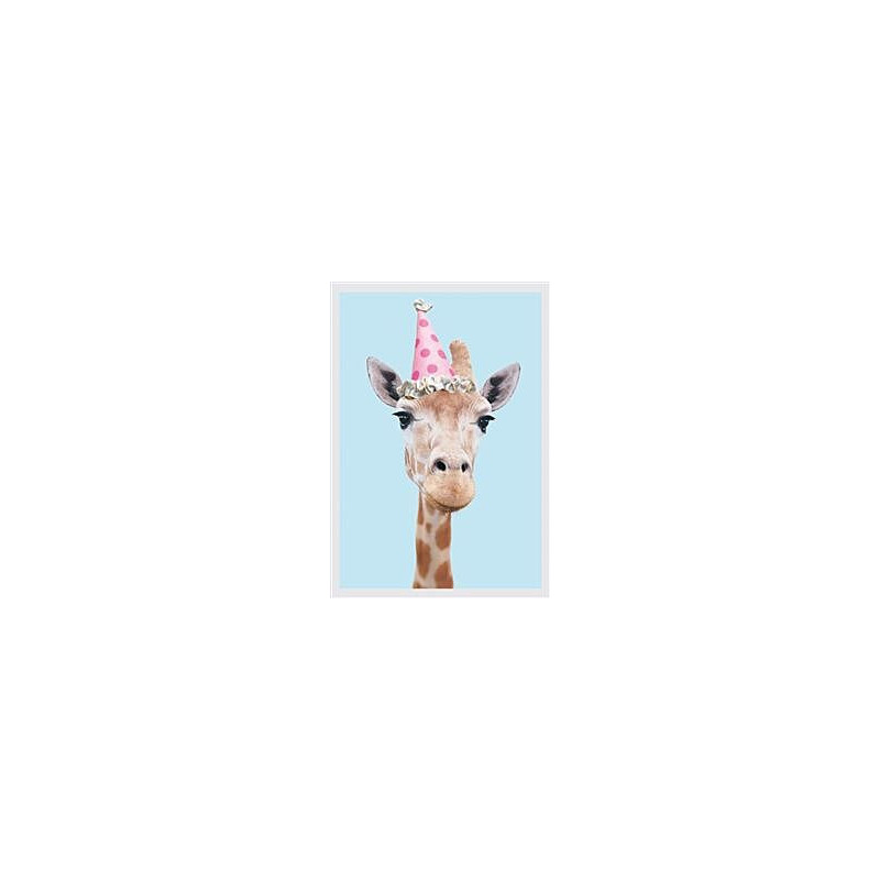 R Hale Giraffe with Party Hat Greeting Card Rachael Hale