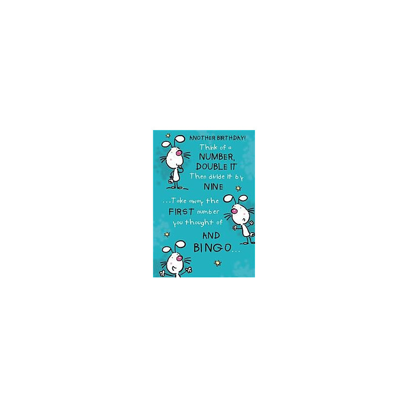 Rabbit Thinking Greeting Card Comic