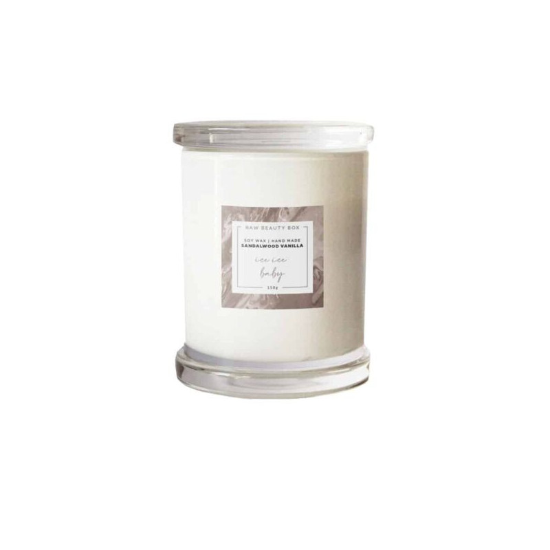Sandalwood + Vanilla Hand Poured Soy Aromatherapy Candle