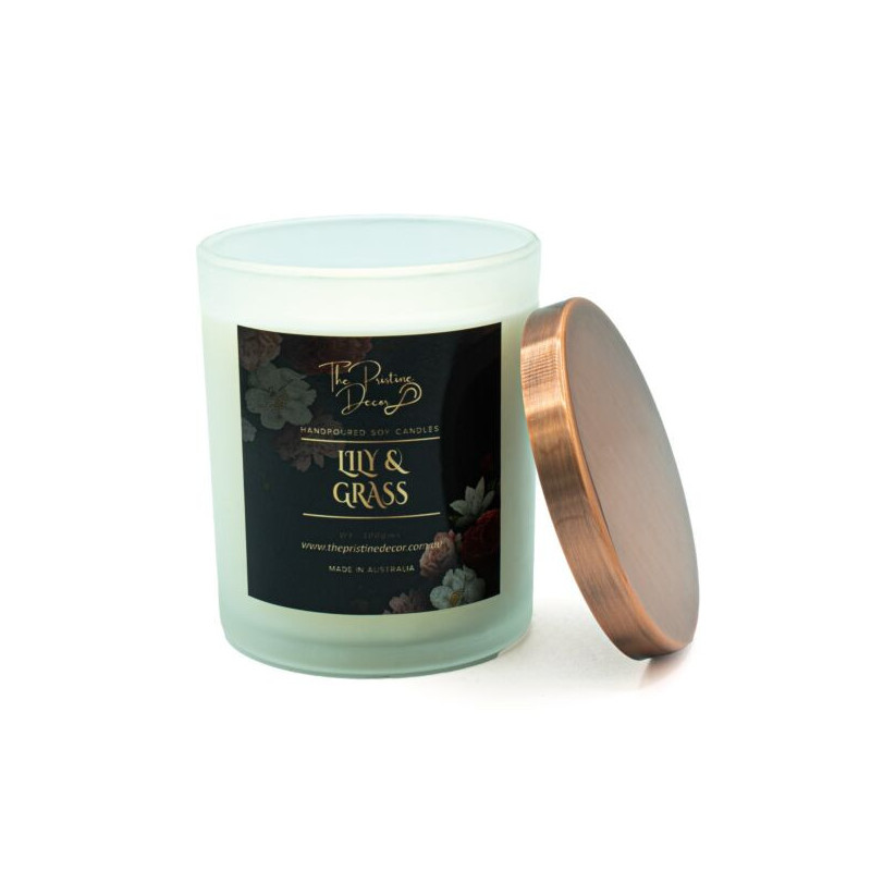 Scented Soy Candles - Bamboo & White Lily Blend - Lily n Grass