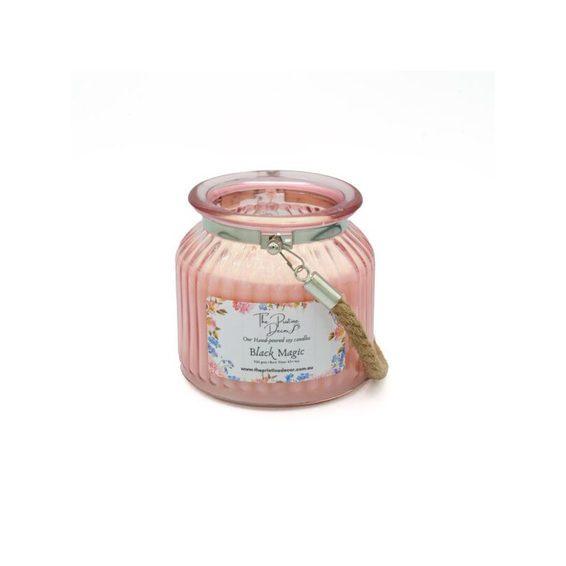 Scented Soy Candles - Rose & Oud Blend - Black Magic
