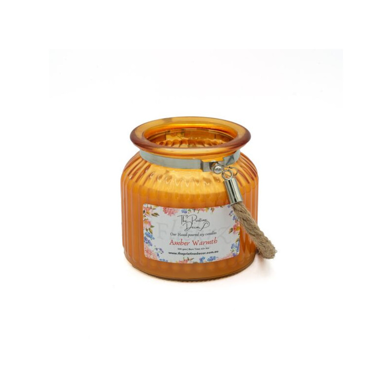 Scented Soy Candles - Sandalwood Blend - Amber Warmth