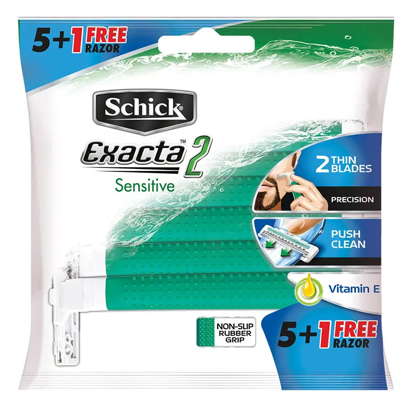 Schick Exacta 2 Men's Sensitive Disposable Razor 5+1