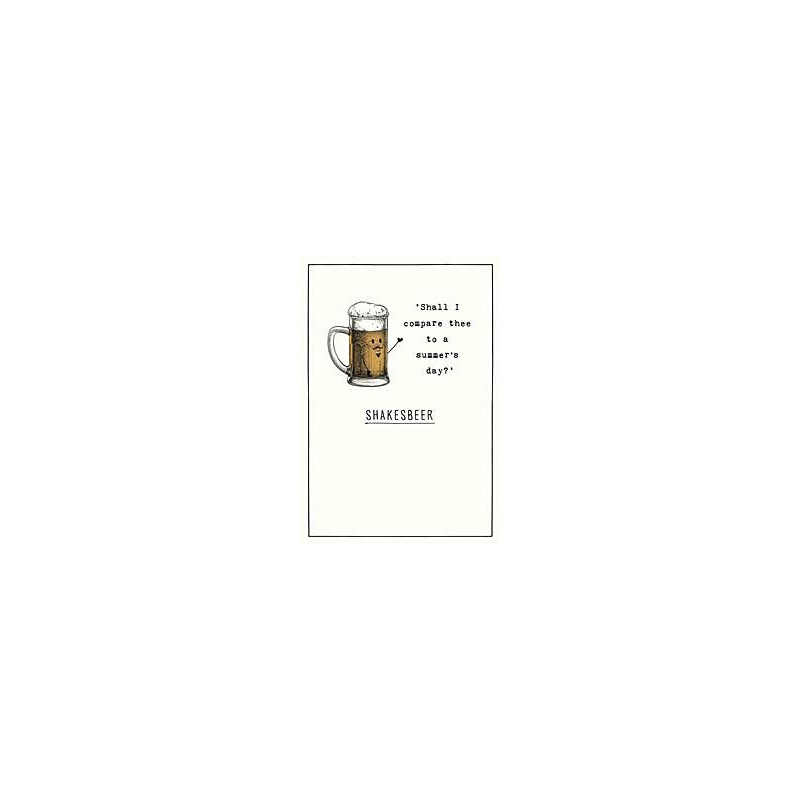 Shakesbeer Greeting Card Etched