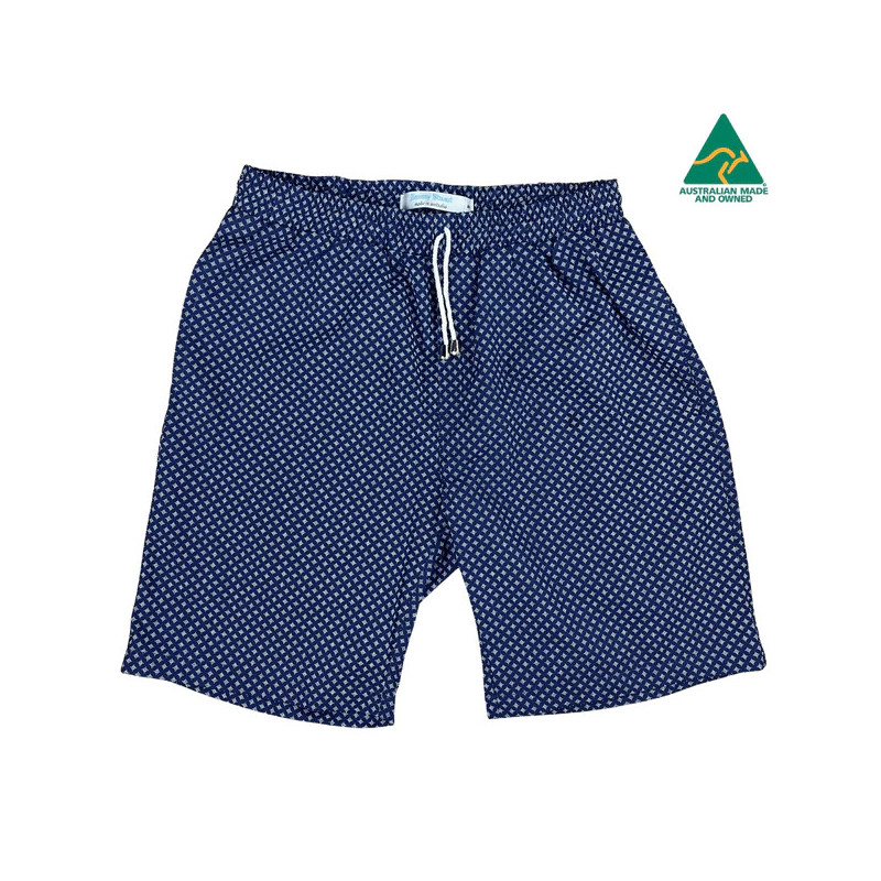 Signal Printed Cotton Short - Navy