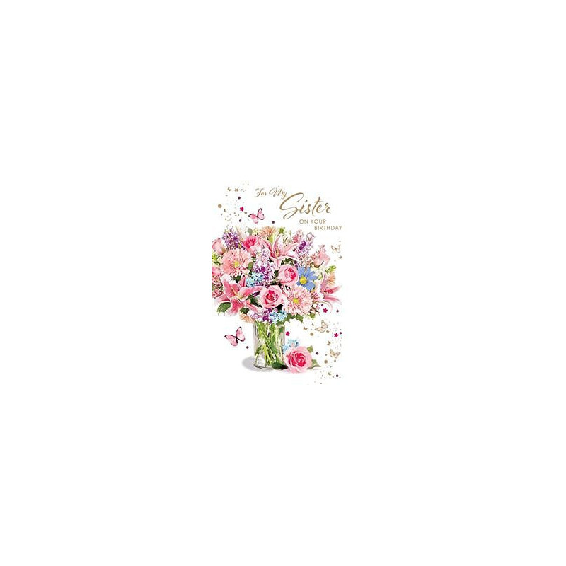 Sister Vase of Flowers Greeting Card