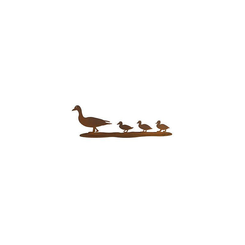 Small Duck and Duckling Stand Garden Art