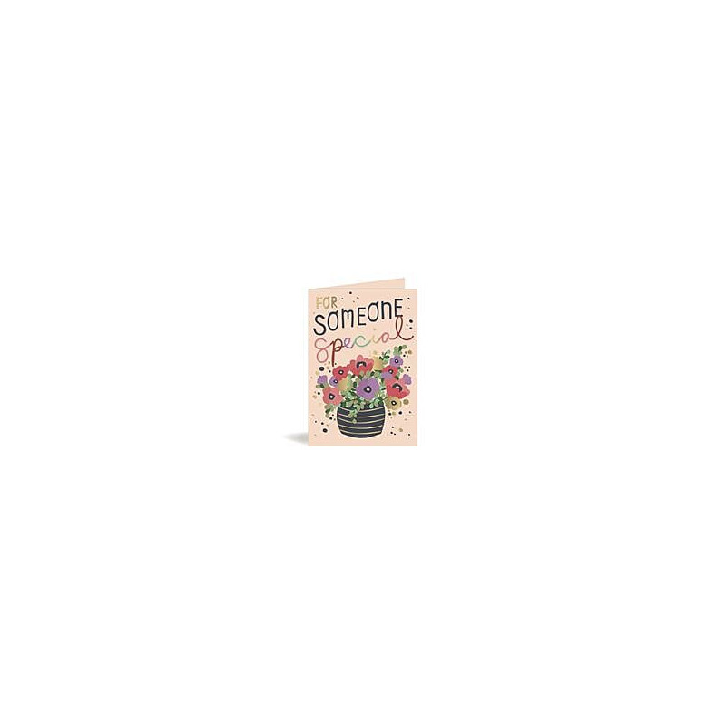 Someone Special Femal Bold Flowers in Pot Greeting Card