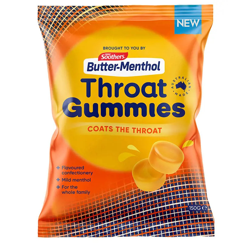 Soothers Butter-Menthol Throat Gummies 150g