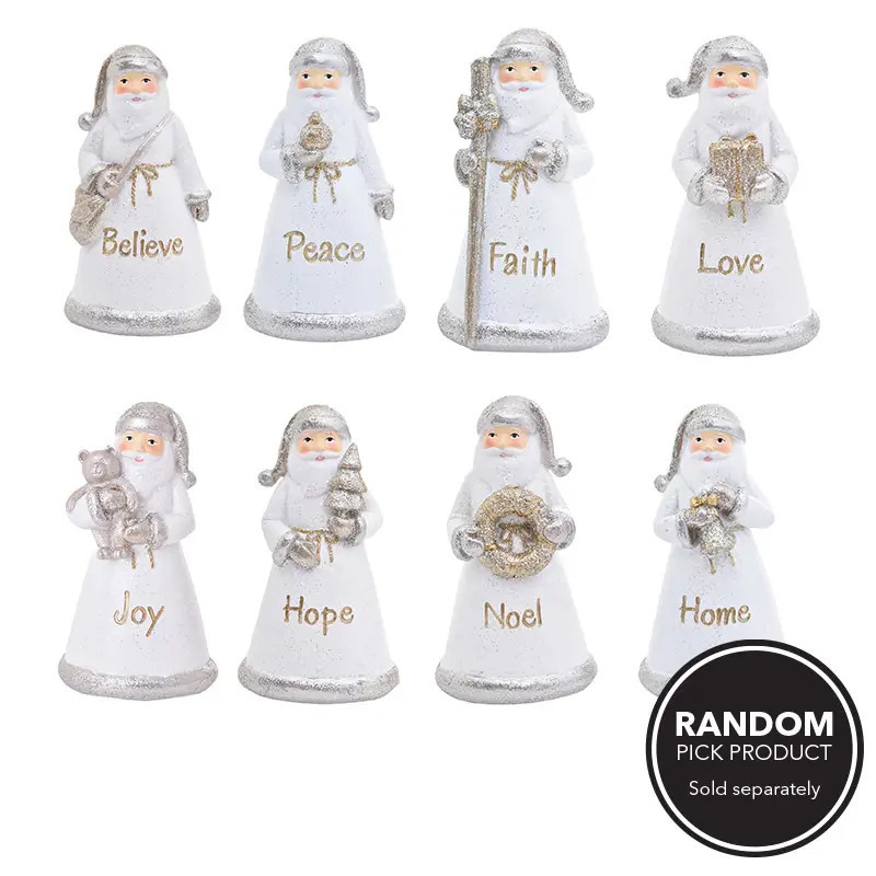 Sparkle Sentiment Santa Figurine - Sold Separately