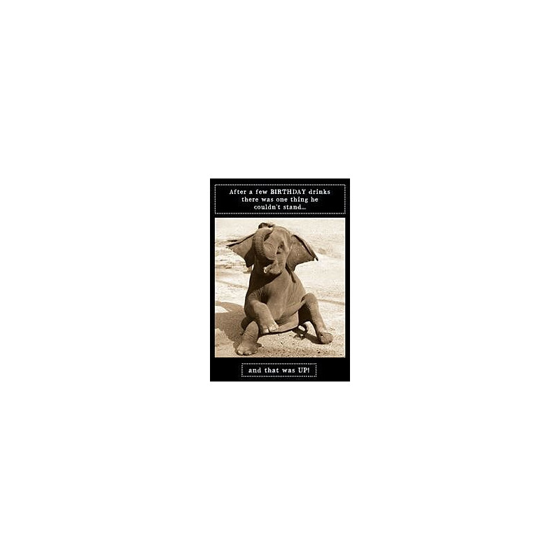 Stand Up Elephant Greeting Card Animal Antics
