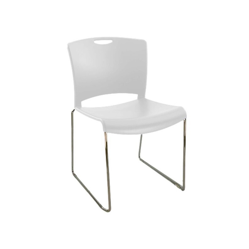 STARLIGHT Daisy White AFRDI Stacking Visitor School Cafe Chair