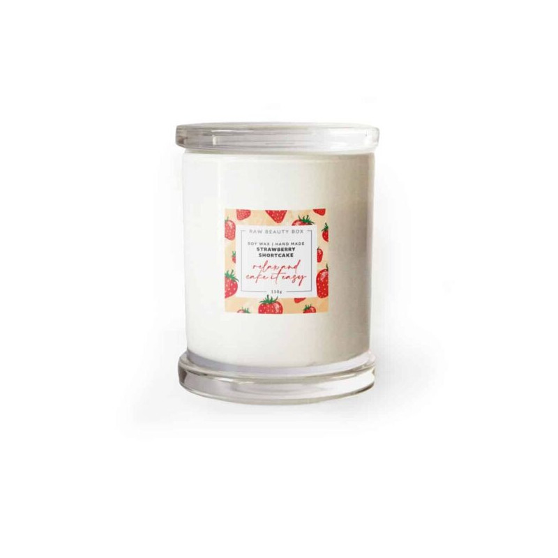 Strawberry Shortcake Hand Poured Soy Aromatherapy Candle