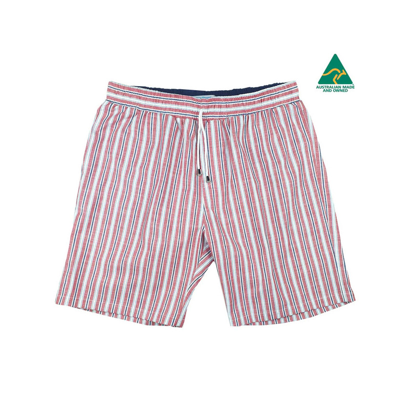 Stripe Cotton Short - Red/White