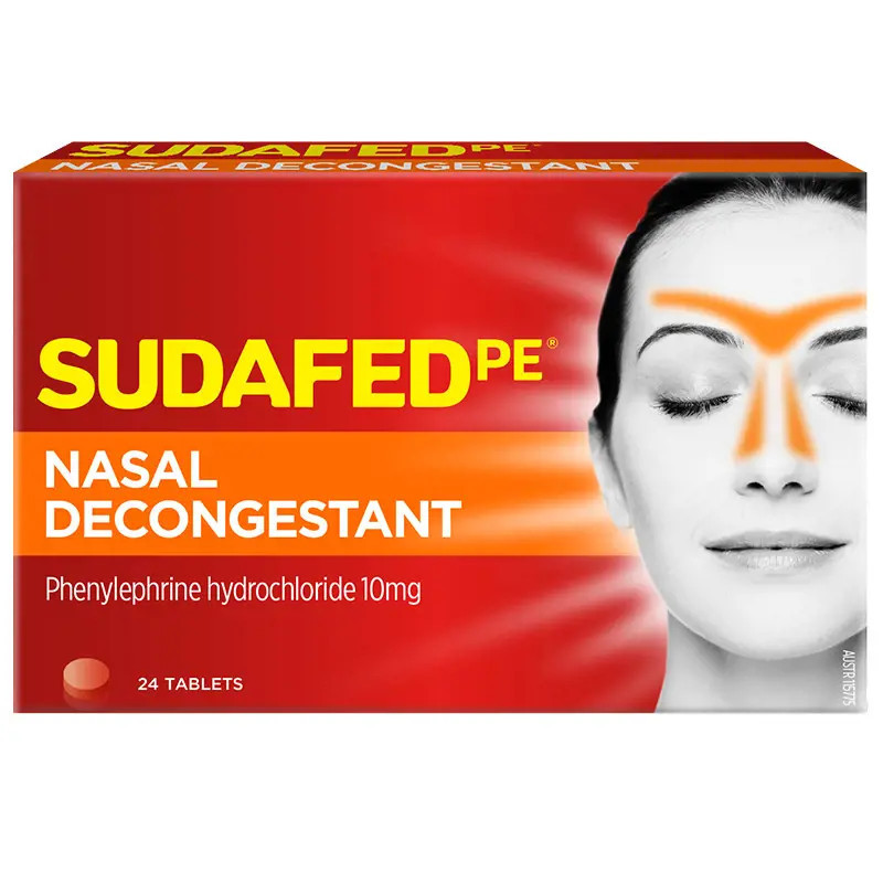 Sudafed PE Nasal Decongestant 24 Tablets