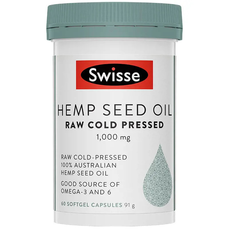 Swisse Hemp Seed Oil 1,000mg 60 Capsules