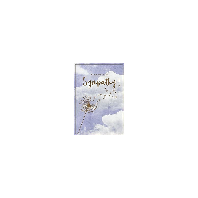 Sympathy Dandelion with Clouds Greeting Card