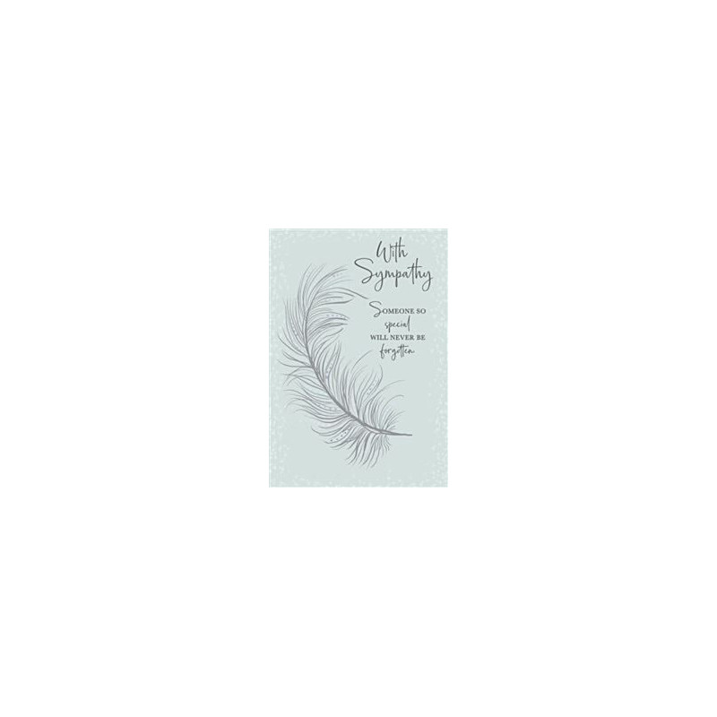 Sympathy Embellished Feather Greeting Card