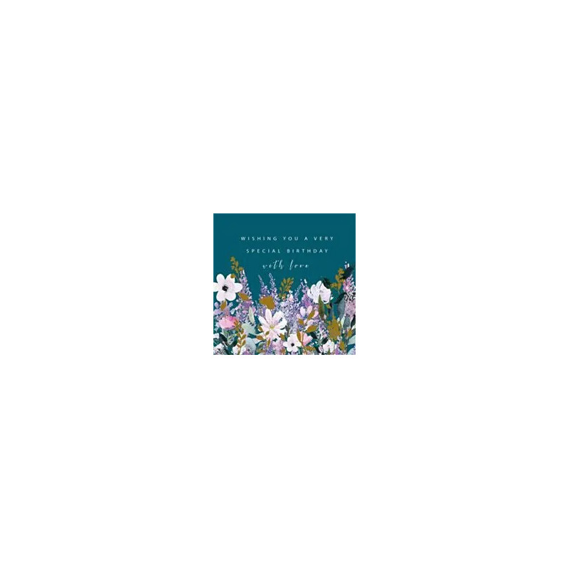 Teal Garden Greeting Card Colour Me Happy by Stephanie Dyment