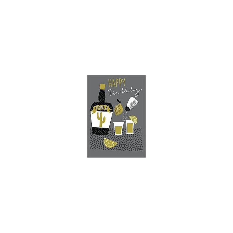 Tequila Slamming Day Greeting Card Noir By Capisco