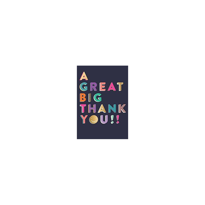 Thank You Text on BlackBackground Greeting Card