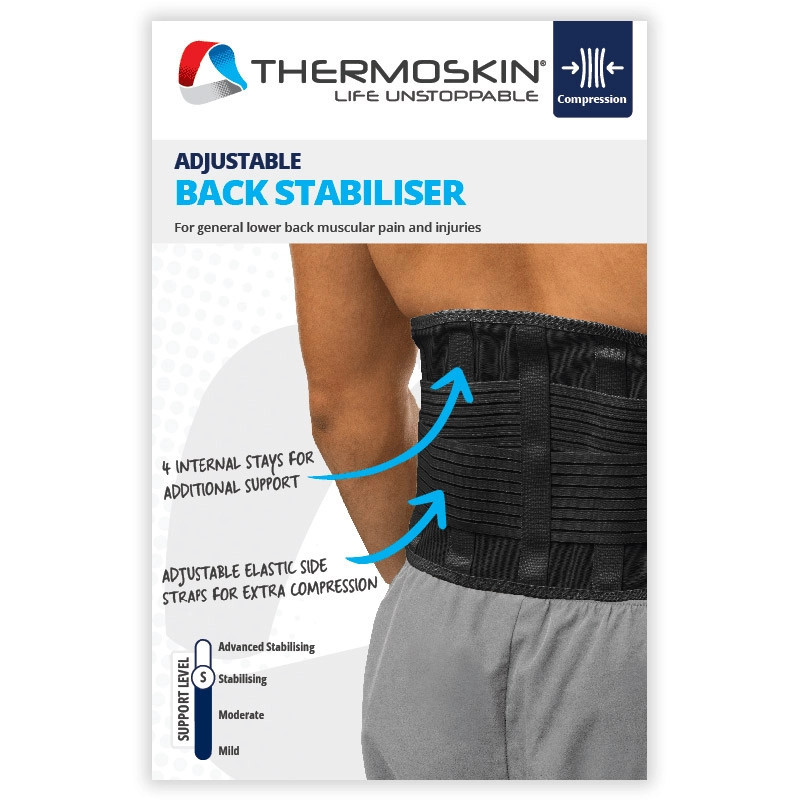 Thermoskin Back Stabiliser Elastic Support Beige Medium Size