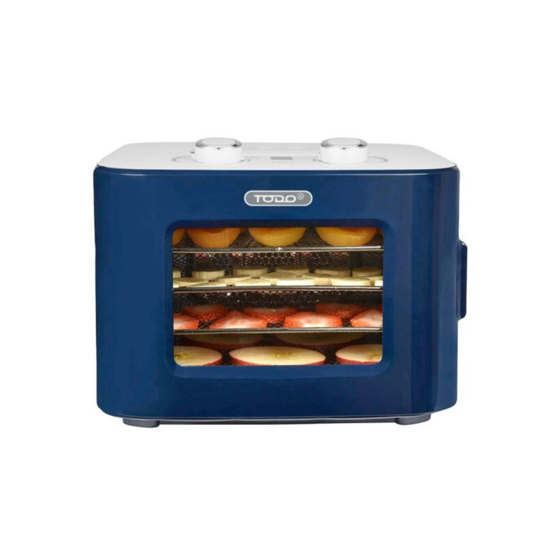 TODO 400W Food Dehydrator Stainless Steel Interior Preserve Yogurt Fruit Dryer Jerky Maker - Blue