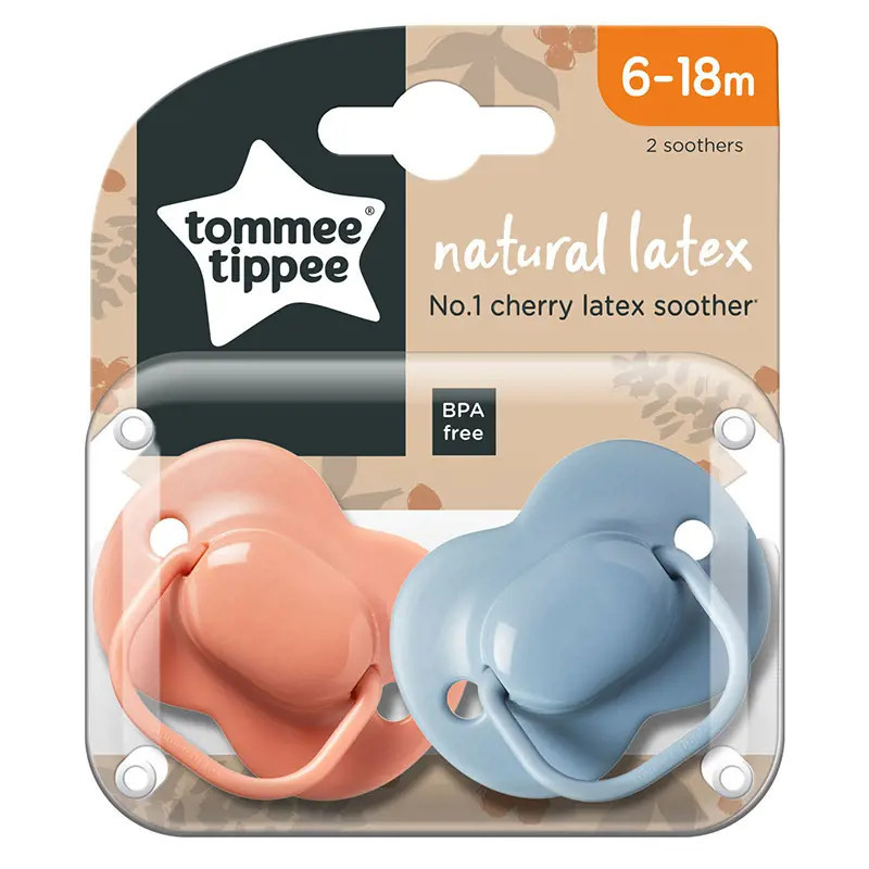 Tommee Tippee Natural Latex Cherry Soother 6-18 Months