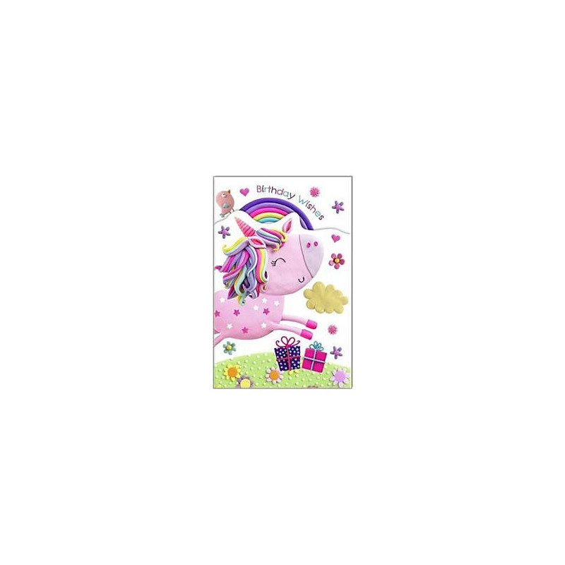 Una the Unicorn Zig Zag Greeting Card Marzipan Toy Box