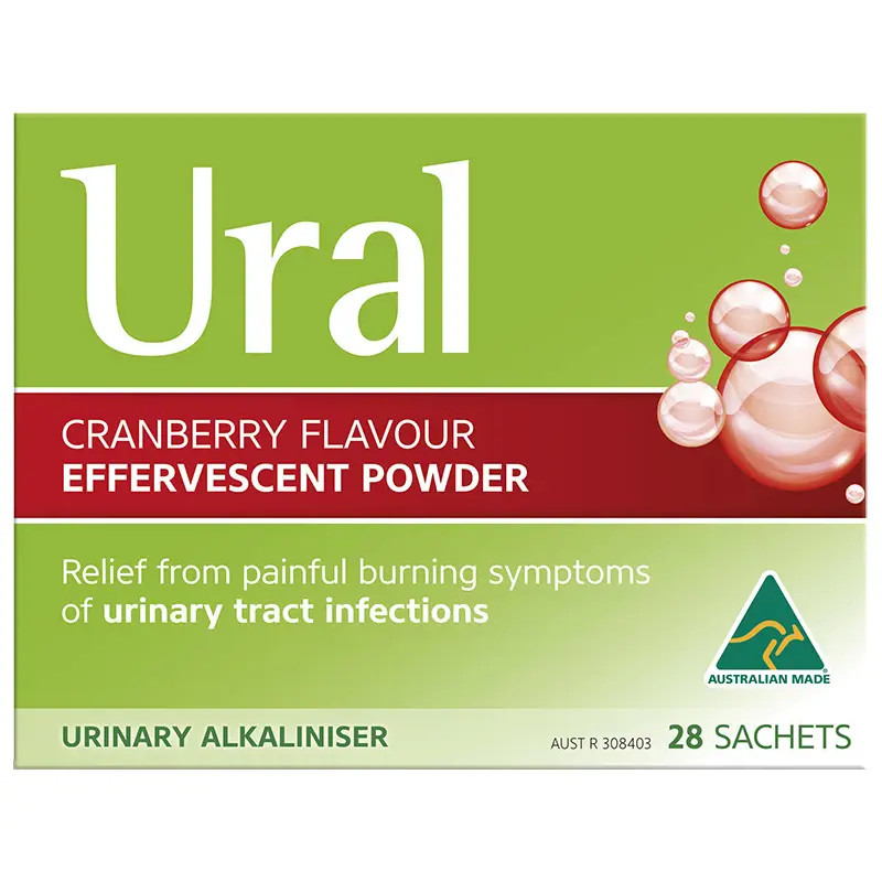 Ural Effervescent Powder Cranberry 28 x 4g Sachets