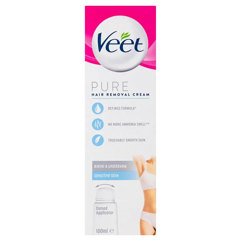 Veet Pure Hair Removal Cream Bikini and Underarm Dome Applicator