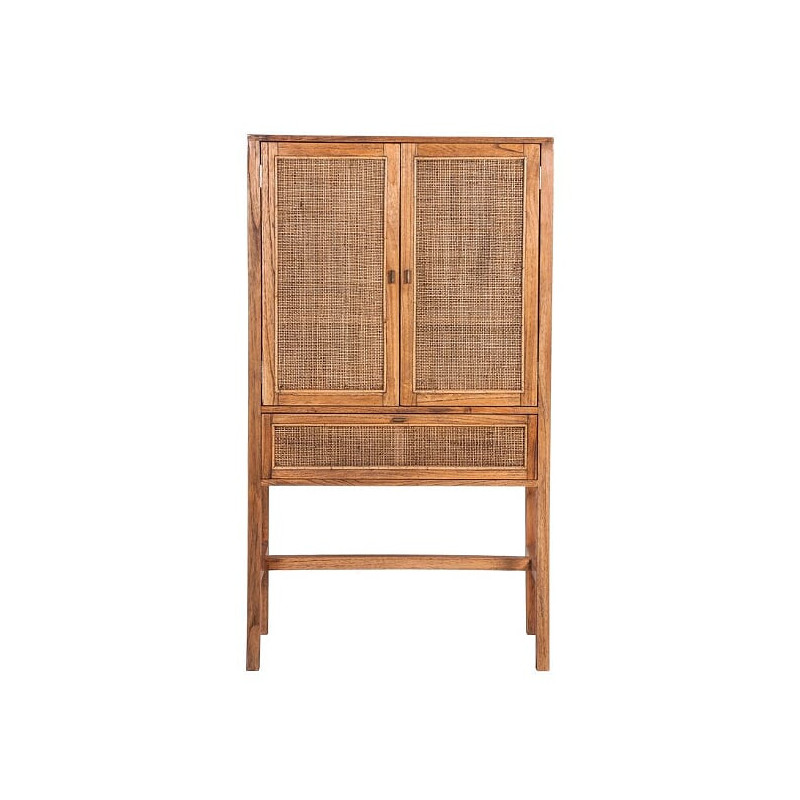 VI BELTANA TALL CABINET 160X90X40CM-LIGHT TOBACCO
