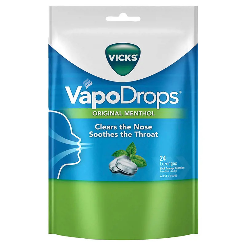 Vicks VapoDrops Original Menthol 24 Lozenges