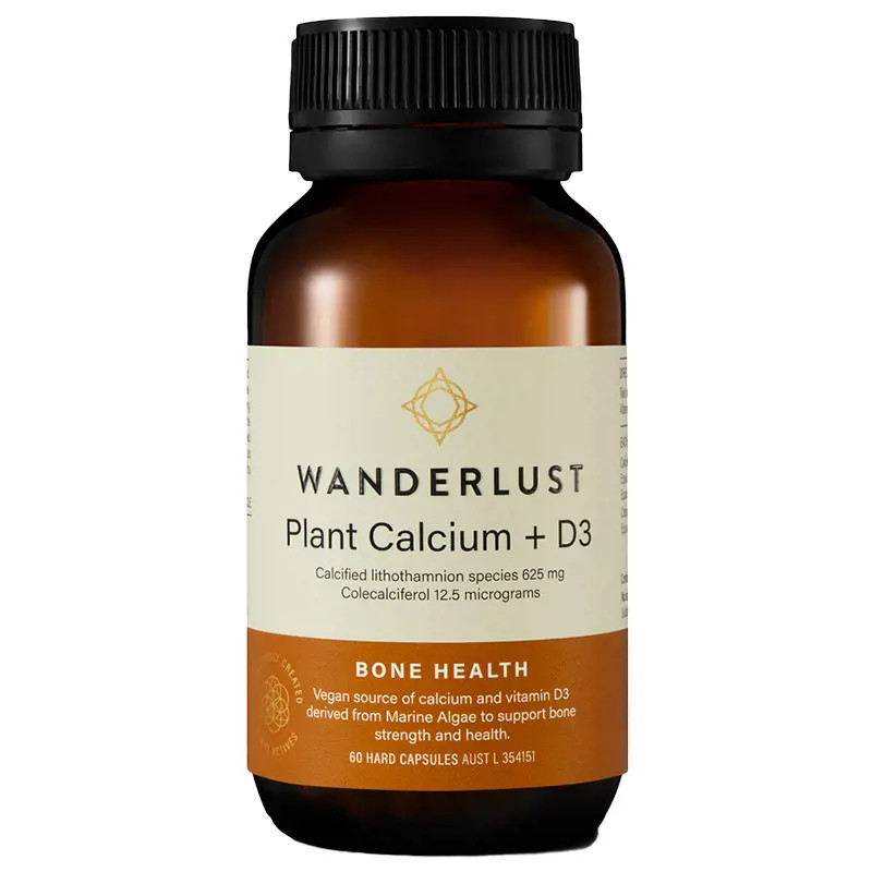 Wanderlust Plant Calcium + D3 60 Capsules