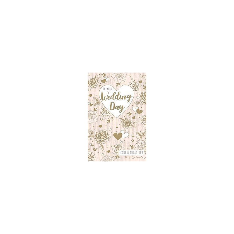 Wedd Trad Large Heart with Text Greeting Card