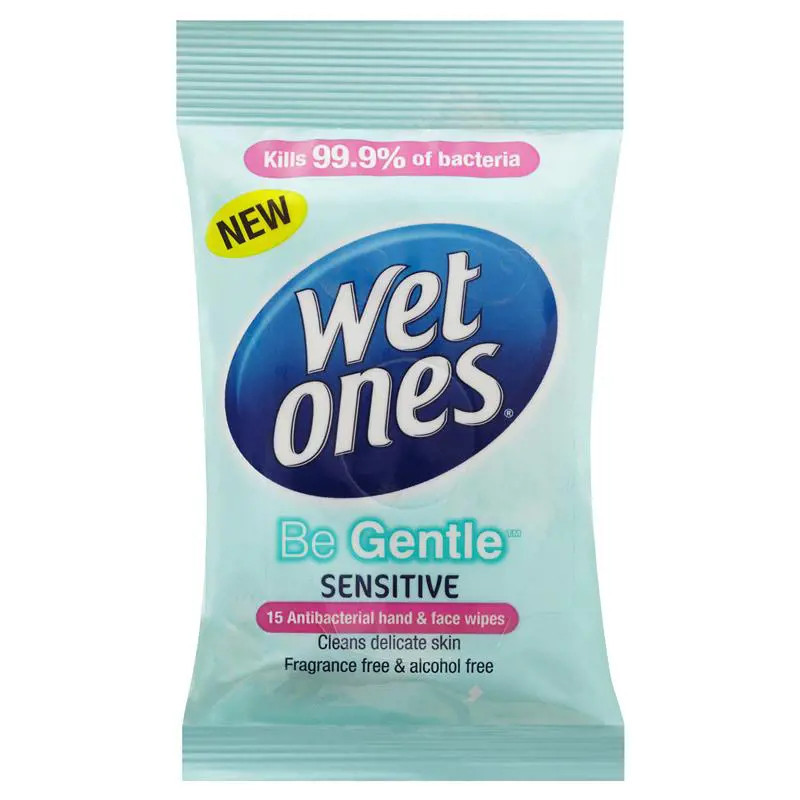 Wet Ones Be Gentle Travel Wipes 15 Pack