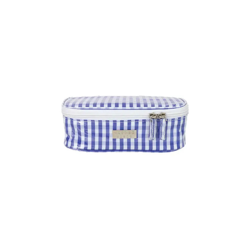 Wicked Sista Cottage Gingham Navy Rectangle Brush Bag