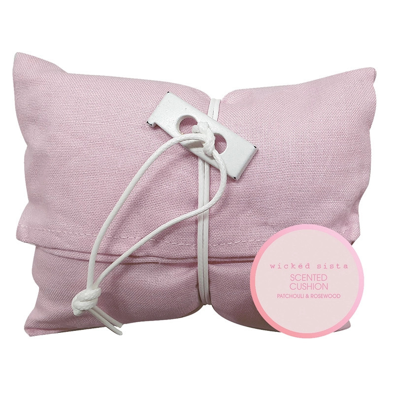 Wicked Sista Linen Scented Cushion Blush