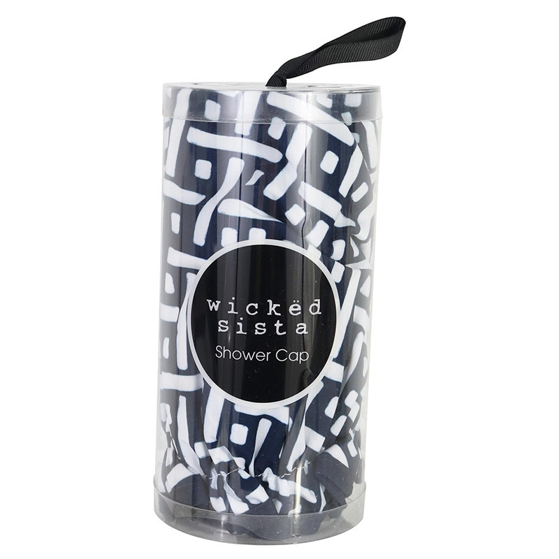 Wicked Sista Shower Cap In Gift Cylinder Geo Weave