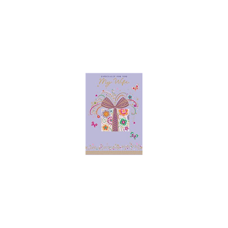 Wife Flower Present Greeting Card