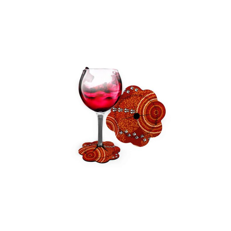 WINE GLASS COASTER, LUTHER CORA DRY