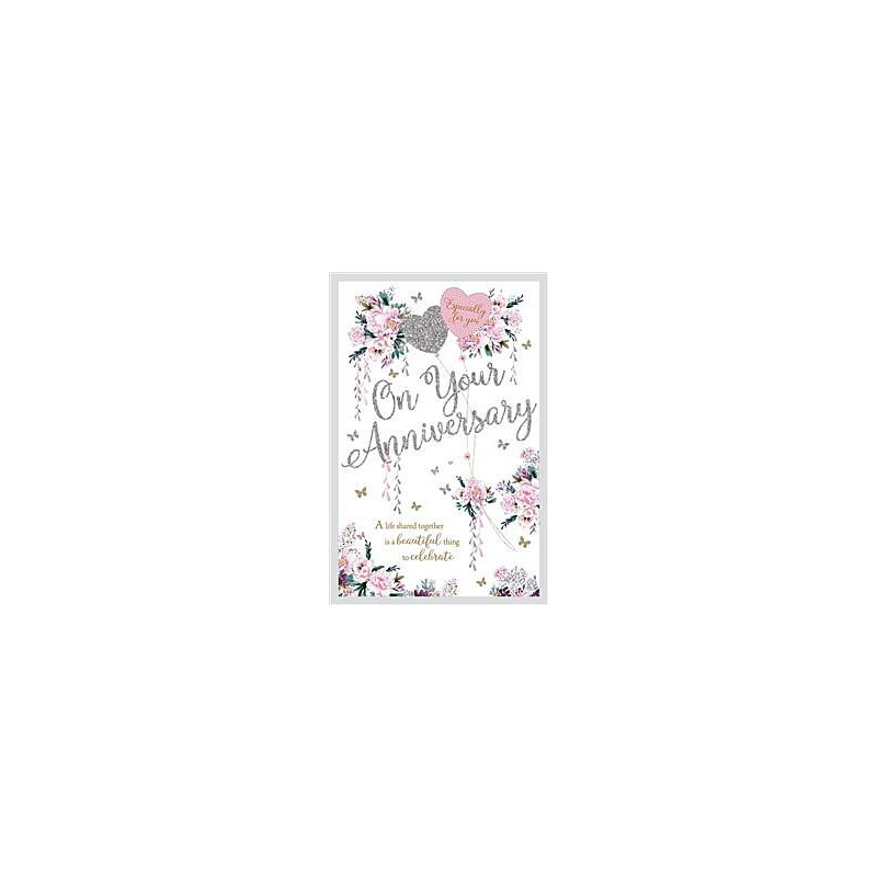 Your Anniversay Flowers and Balloons Greeting Card