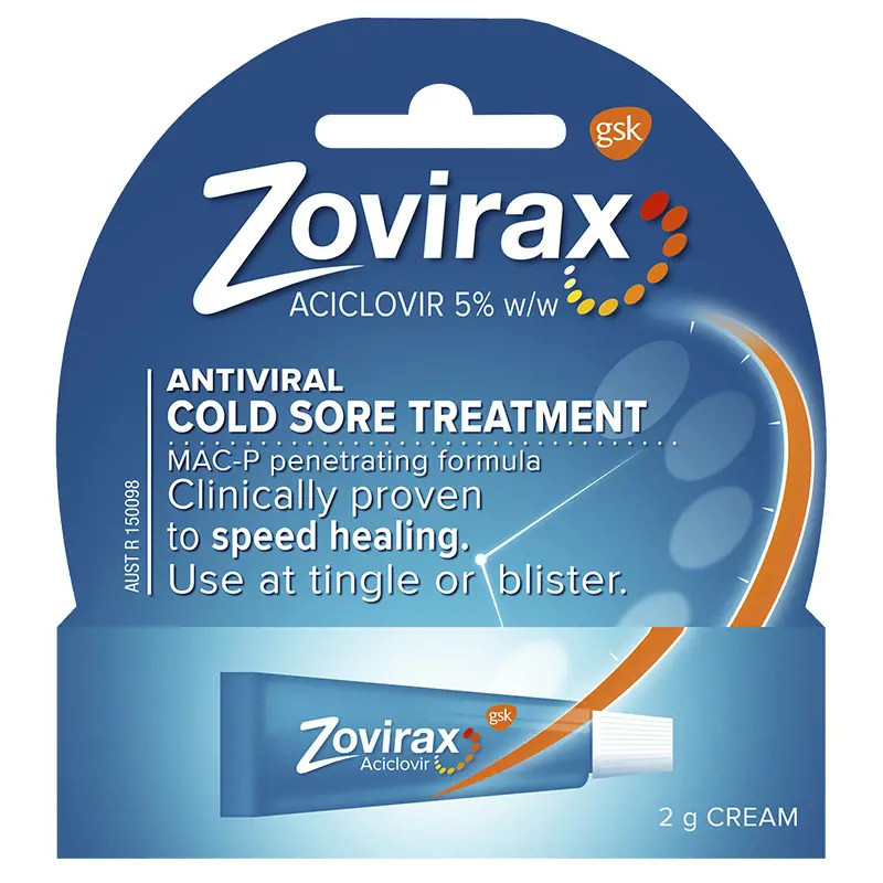 Zovirax Cold Sore Cream Tube 2g
