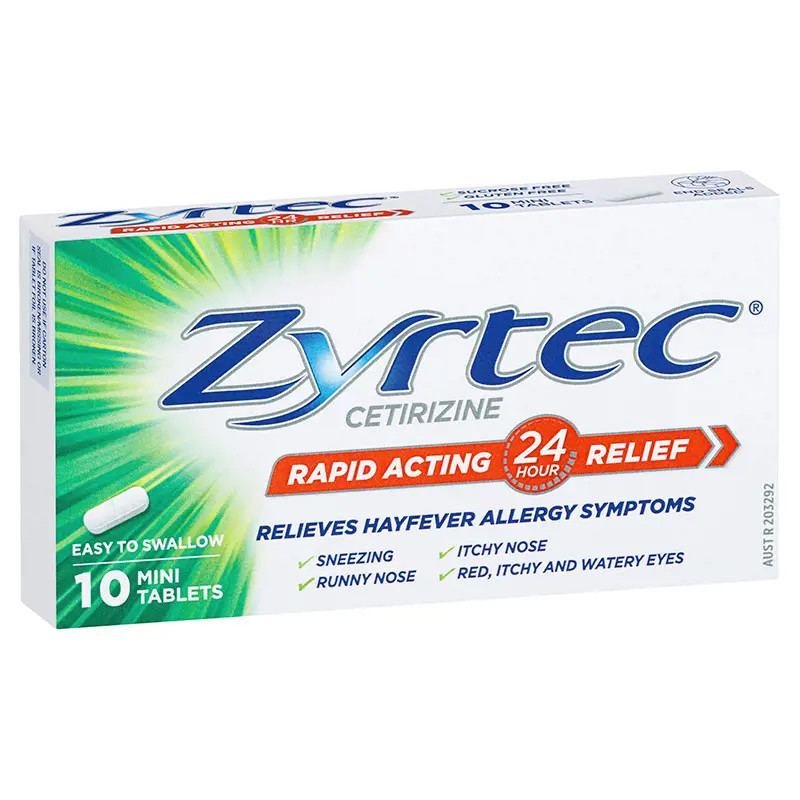 Zyrtec Hayfever & Allergy Relief 10mg 10 Tablets